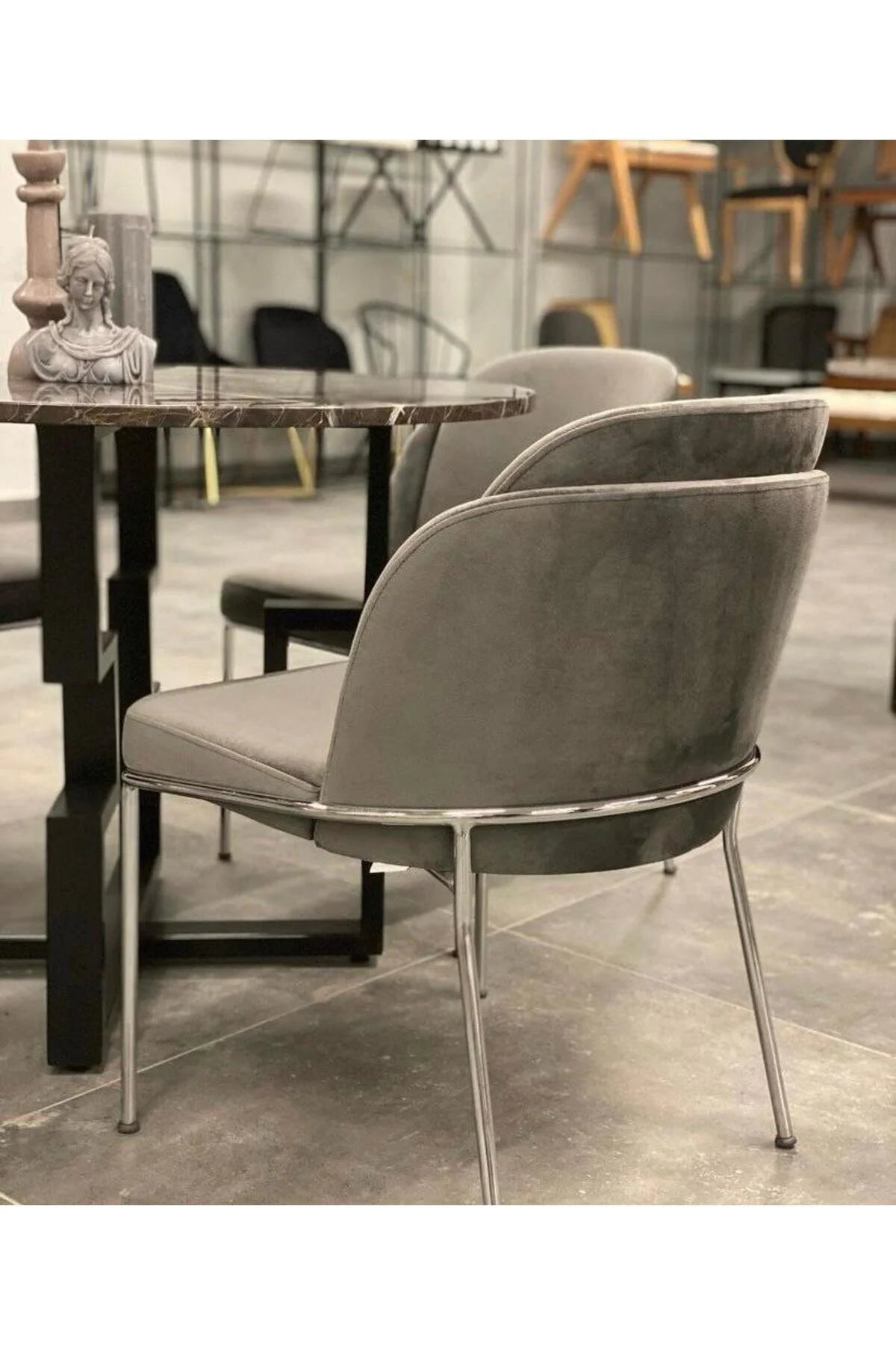 Medusa Çift Papel Modern Sandalye - Özelleştirilebilir Kumaş | Estela Design