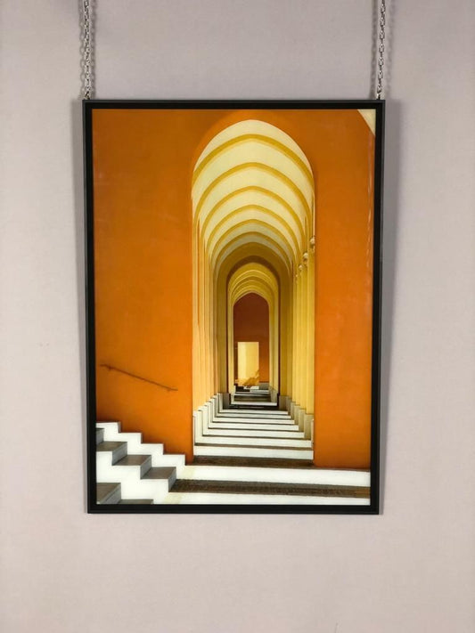 Cam Paspurtulu Soyut Minimalist Duvar Tablosu