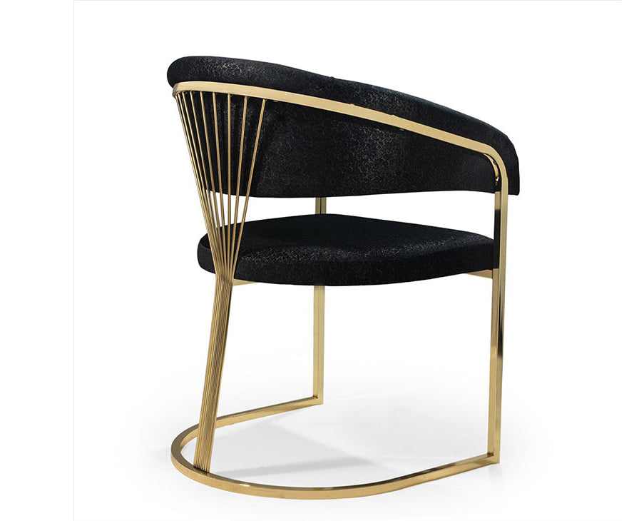 Rüya Modern Gold Metal Sandalye/Makyaj Sandalyesi