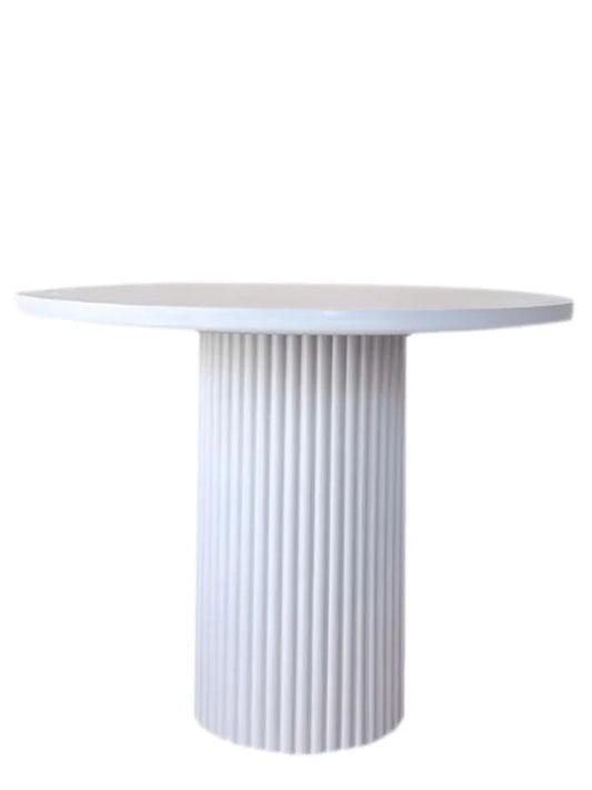 Estela Yuvarlak Ahşap Bohem Masa 100x100