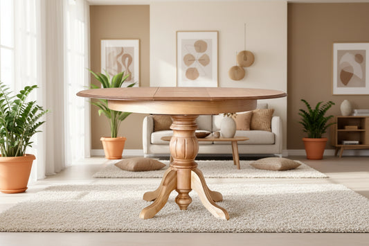 Ocaliptus Açılabilir Ahşap Bohem Masa 100x130