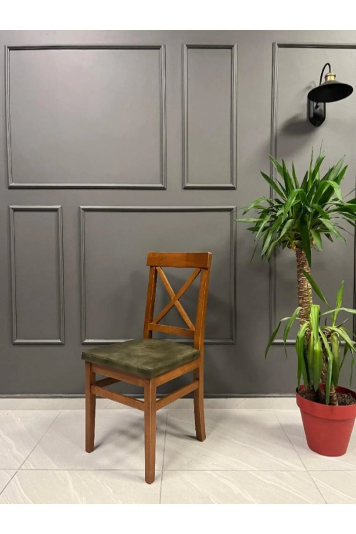 Estela Çapraz Sırtlı Döşemeli Alaçatı Sandalye