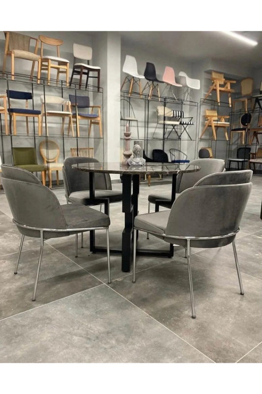 Medusa Modern Metal Sandalye - Özelleştirilebilir Kumaş | Estela Design