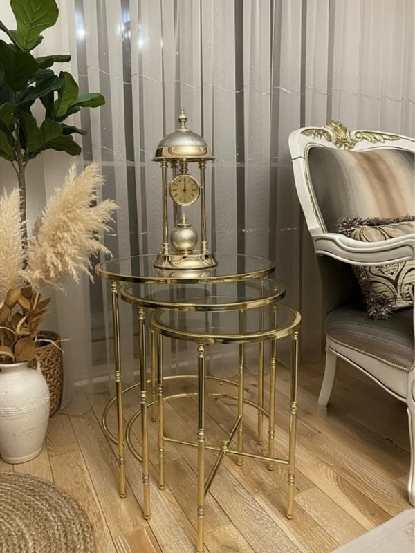 Torna Detaylı X Zigon Sehpa - Lüks Salon Sehpası | Estela Design