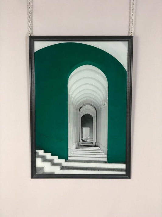 Cam Paspartulu Soyut Minimalist duvar Tablosu