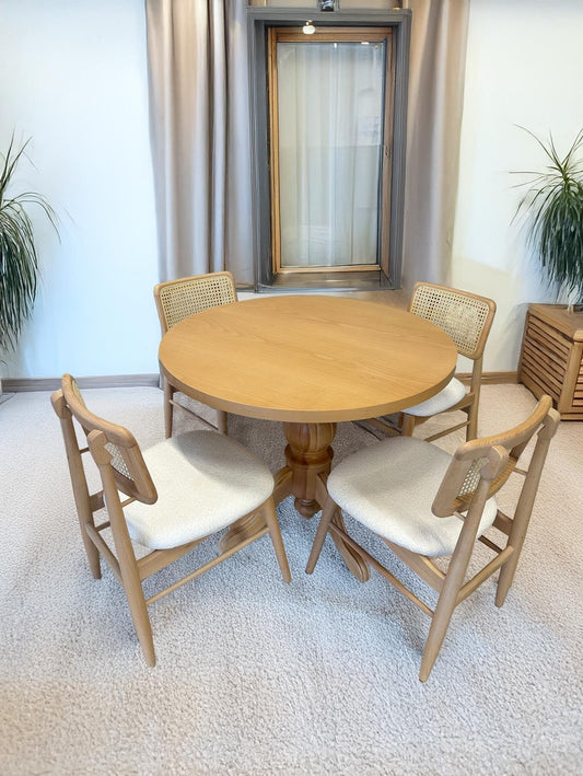 Ocaliptus Baba Ayak Yemek Takımı 100x100 - Ahşap Masa Takımı | Estela Design