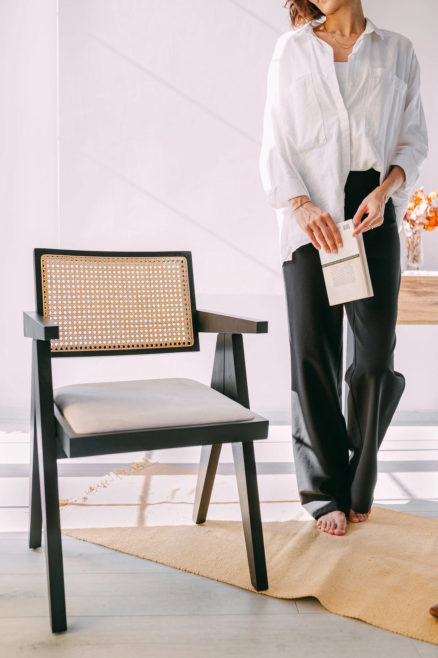 Luna Pergel Hazeranlı Model Hasırlı Ahşap Sandalye