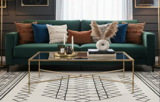 Torna Detaylı X Orta Sehpa/80×120 Gold Kaplama