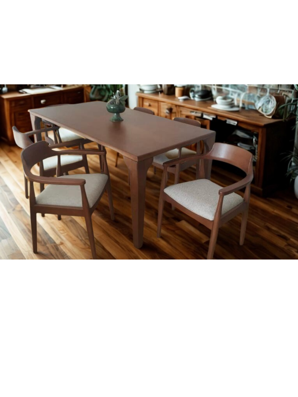 Bella Ahşap Kollu Sandalye - Modern Yemek Masası Sandalyesi | Estela Design