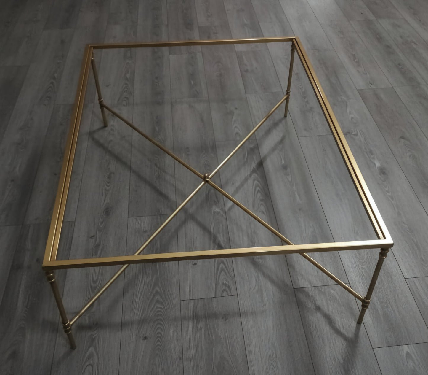 Torna Detaylı X Orta Sehpa/80×120 Gold Kaplama
