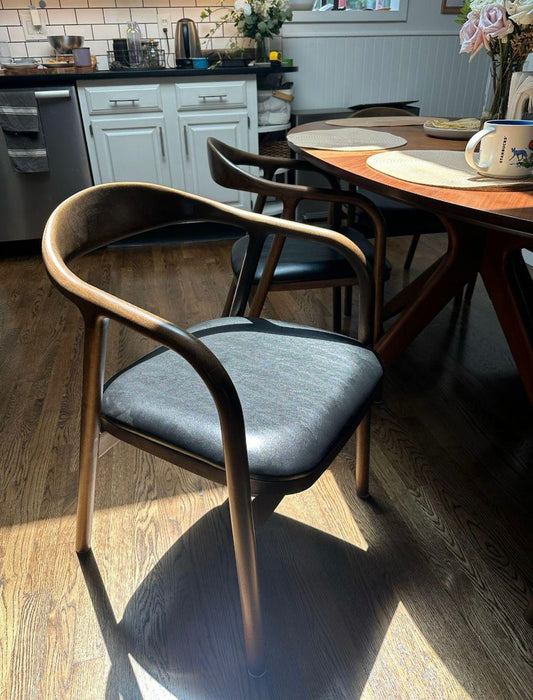 Zen Ahşap Yılan Deri Sandalye