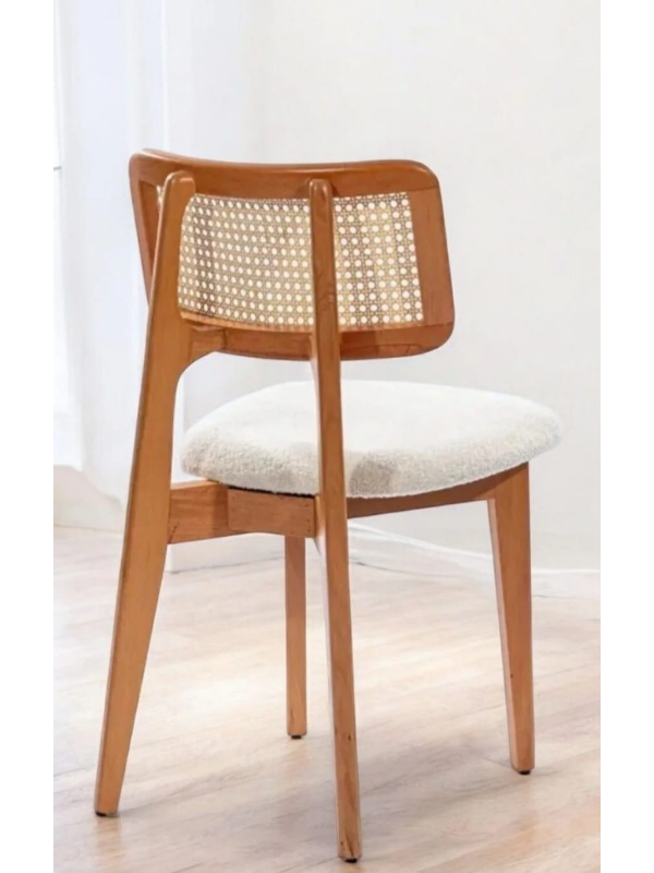 Zion Hazeranlı Orijinal Hasır Sandalye - Masif Ahşap Sandalye | Estela Design